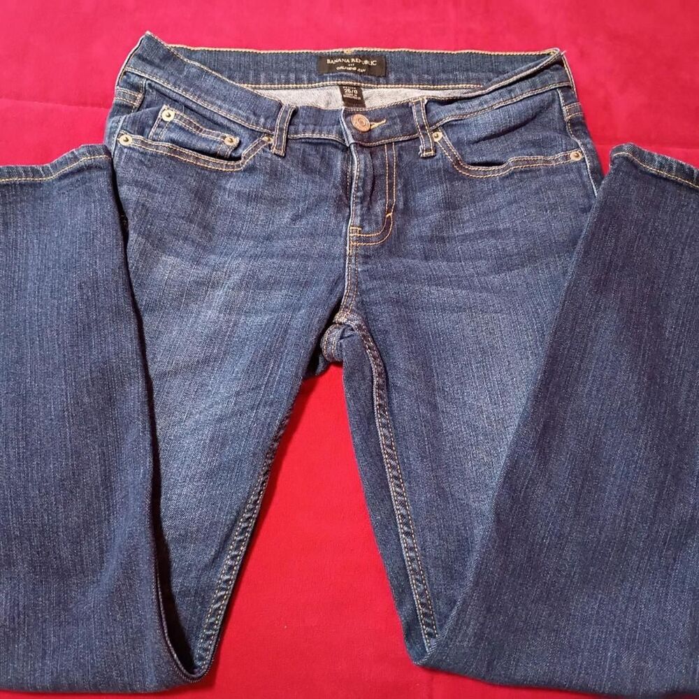 Banana-republic Women's Navy and Blue Jeans 25/0